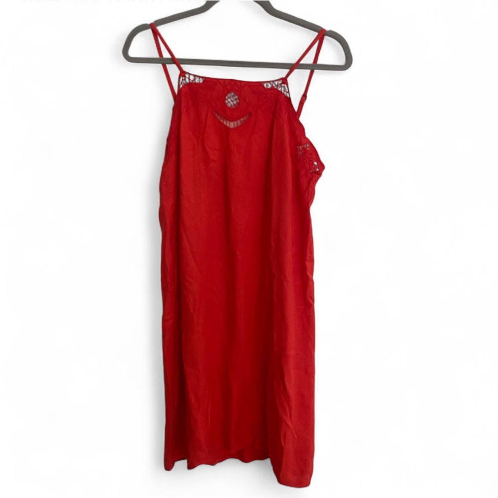 O’NEILL RED SLEEVELESS SPAGHETTI STRAP LIGHTWEIGHT CASUAL MINI DRESS SIZE MEDIUM